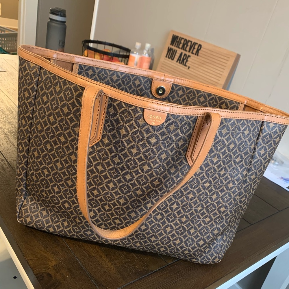 Fossil Multi-Brown Sydney Tote